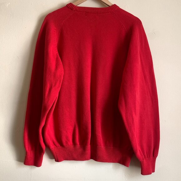 VINTAGE Red Crewneck Sweater by LA Mode - Picture 4 of 5